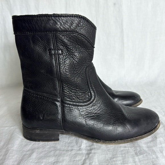 Frye Shoes Frye Cara Roper Black Leather Size 9.5 - Picture 2 of 13